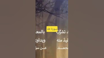 سورة طه #المصحف #اكسبلور #راحة_نفسية