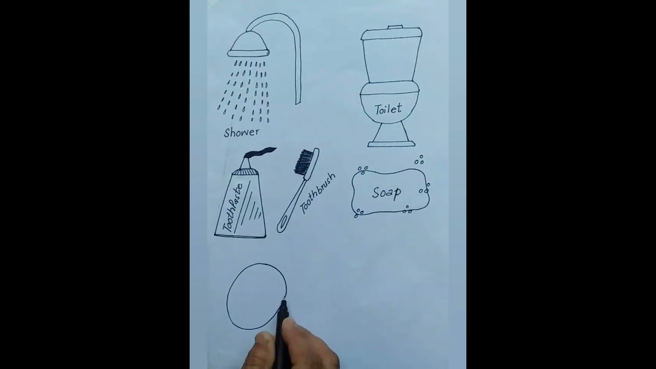 Draw Easy Bathroom Items Drawing/Bathroom Items/Haa-Meem 4science