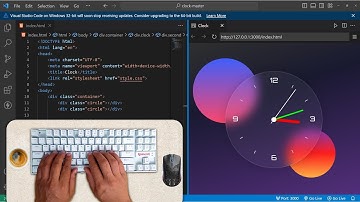 ASMR Coding-Glassmorphism Style Analog Clock- No Talking
