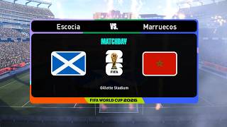 FIFA WORLD CUP 2026 - Escocia vs Marruecos - Fase de Grupos - Dream Patch PES 2021