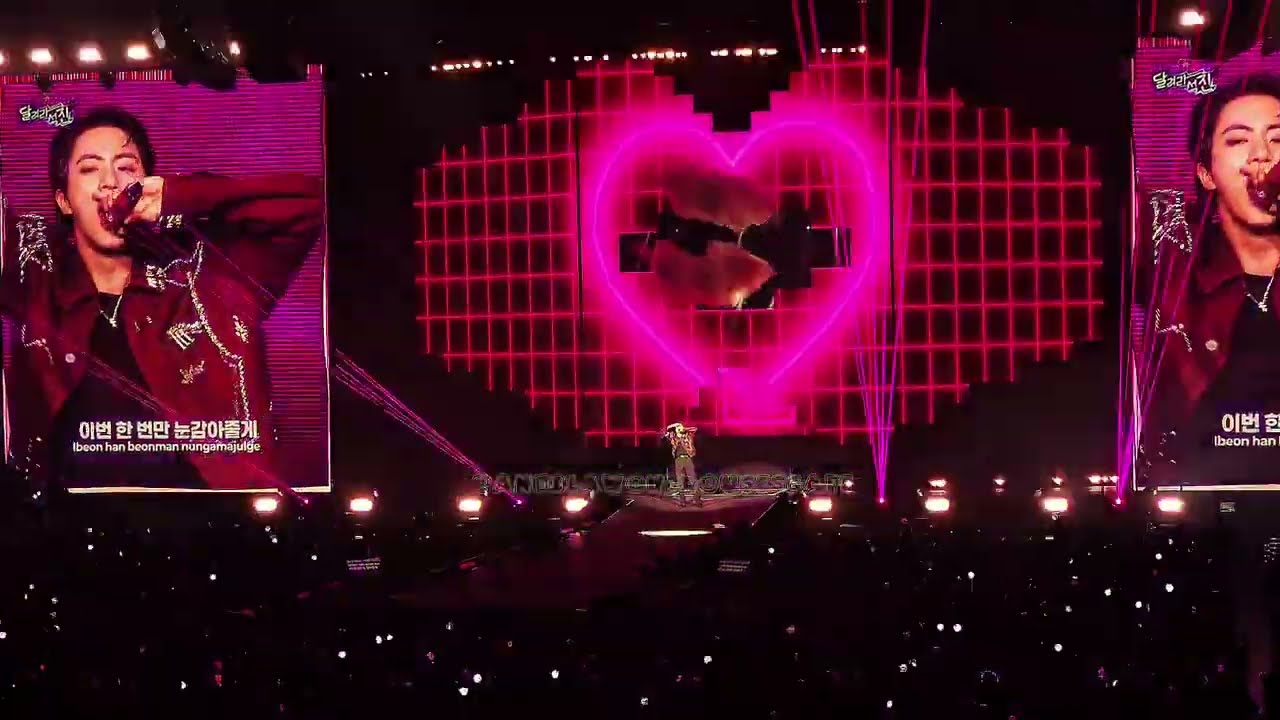 250718 BTS JIN, RUNNING WILD , I'LL BE THERE , LOSER  (RUNSEOKJINEPTOUR ANAHEIM FANCAM)