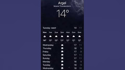 iOS Weather animation: Severe ThunderStorm Night