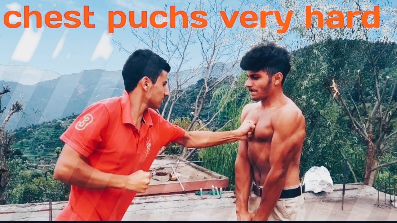 Chest punches very hard Indian strongest boy /fitness trainer dheeraj
