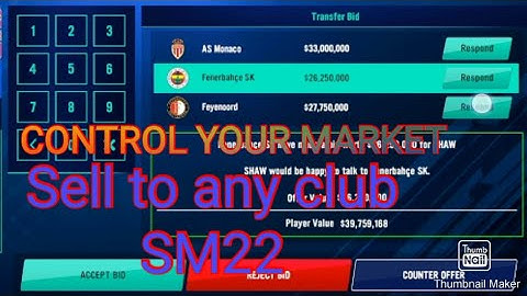 SM22. How to sell players Without refusals||Soccermanager 2022