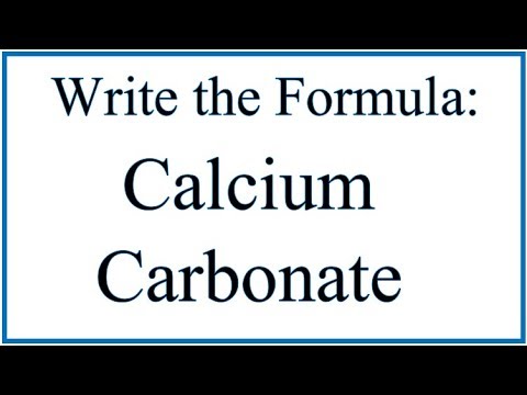 How to Write the Formula for Calcium Carbonate