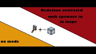 Redstone activated mob spawner in mcpe