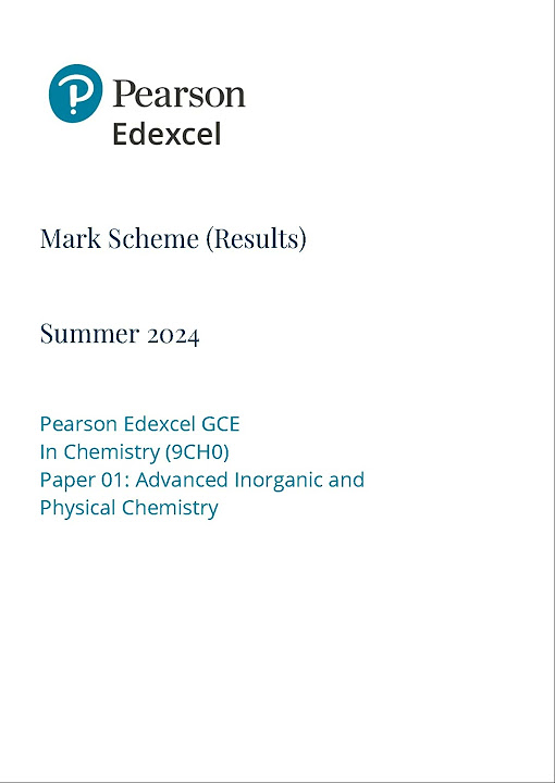 June 2020 Chemistry Paper 2 Mark Scheme