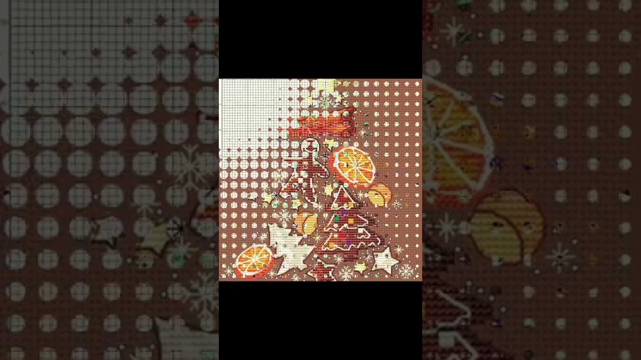 🎄 Christmas Tree Gingerbread - Free Cross Stitch Pattern for Beginners