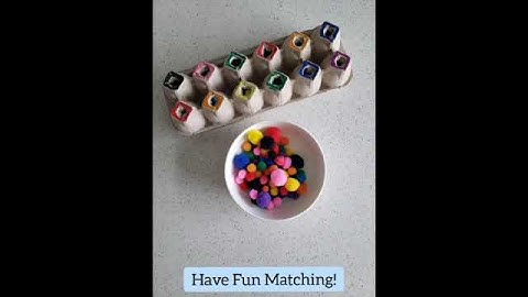Toddler Color Learning - Pom Pom Crafts - Fine Motor Skills #shorts #youtubeshorts #kindergartenprep