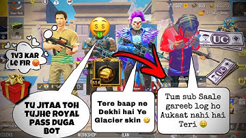 🤑 Random 100 RP Pro player call me Noob and I challenge for Room 1v3 - PUBG MOBILE | PART 22