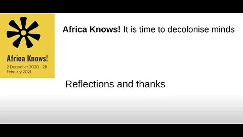 Reflections and thanks | Africa Knows!