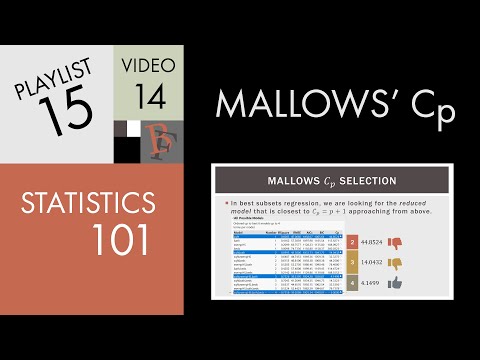 Statistics 101: Multiple Regression, Mallows Cp