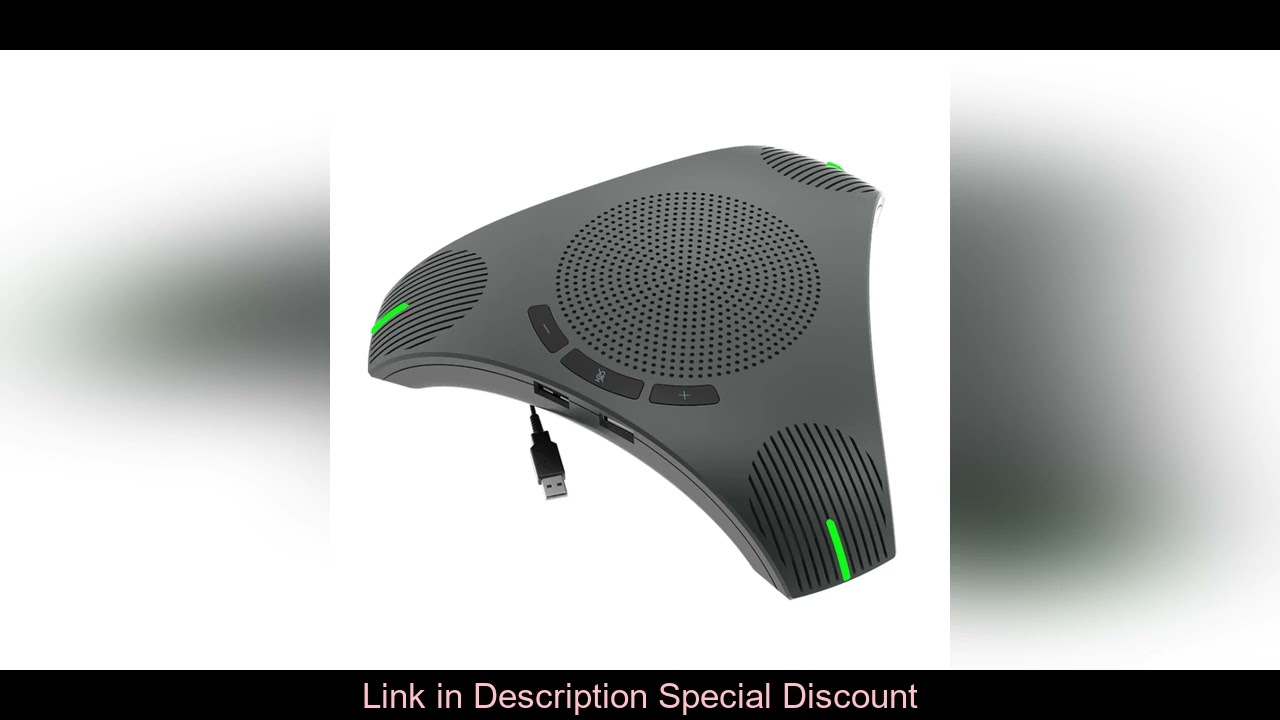 USB Speakerphone Conference Microphone Omnidirectional Computer Mic 360 Voice Pickup with Mute Key