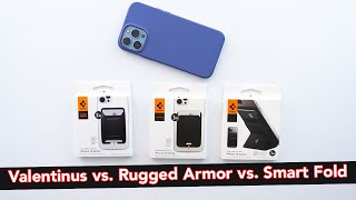Spigen MagSafe Wallet Comparison - Valentinus vs Rugged Armor vs Smart Fold