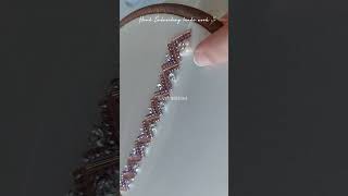 beadwork basic stitches⚜ |hand Embroidery beads work design embroidery التنبات handembroidery