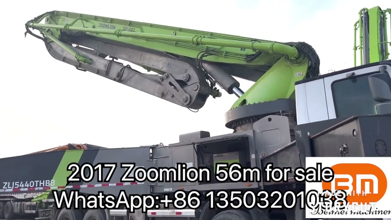2017 Zoomlion 56m used concrete pump truck for sale and works very well #zoomlion