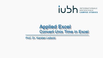 Convert Unix Time to Excel Date and Time