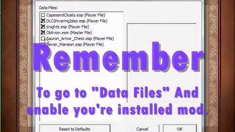 how to install oblivion mod (vista) ~Updated~