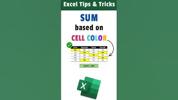 Excel Amazing Trick - SUM values Based on Cell Color #exceltutorial #spreadsheets