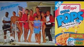 What's In The Box   1993 Kelloggs Corn Pops Baywatch stickers