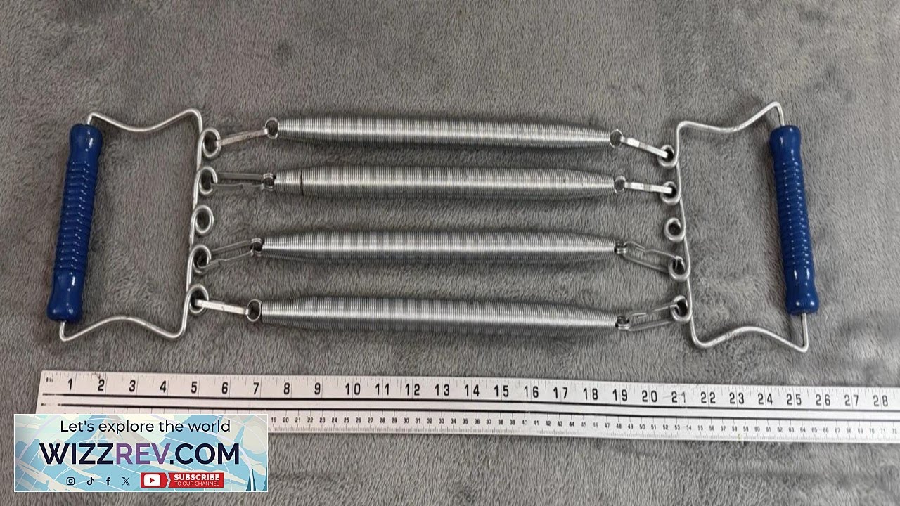 VINTAGE Spring Steel Chest Expander Wooden Handles Exercise Fitness Equipment eBay