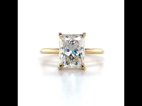 Emerald / Radiant Infinity Style Engagement Ring ring video