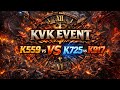 KVK EVENT K559 vs K725 vs K917 Guns of Glory GOG KVK EVENT K559 vs K725 vs K917 Guns of Glory GOG
