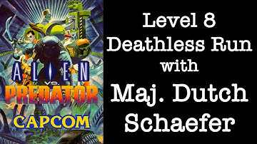 Alien vs. Predator Lv.8 Deathless 1cc w/ Schaefer Capcom CPS-2 ARCADE NO MISS エイリアンVSプレデター