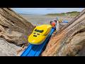 We'll play with Plarail on the beach! We'll build a track with driftwood and sand with our friends.
