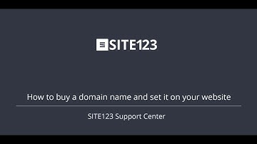 SITE123 - How to buy a domain name and set it on your website