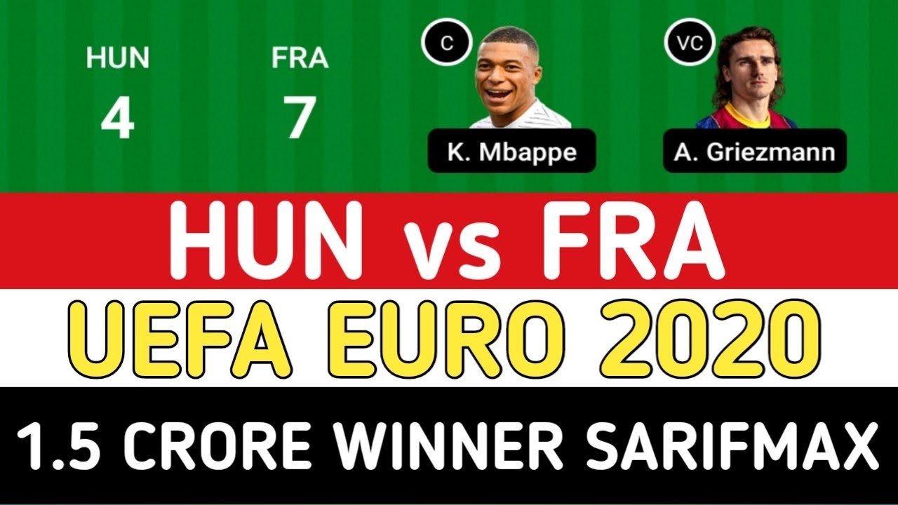 HUN vs FRA Dream11 Team | HUN vs FRA | Euro 2020