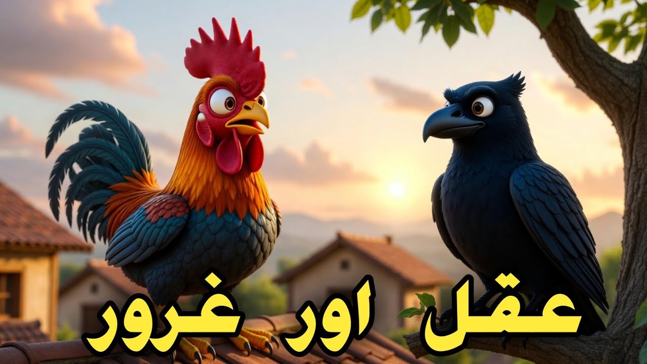 The Proud Rooster & The Wise Crow | A Powerful Moral Story|اکڑو مرغ اور دانا کوا | سبق آموز کہانی