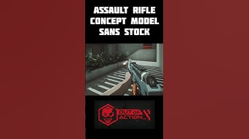 Assault Rifle concept model, sans stock - Out of Action by @dokugames