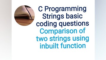 Comparison of two strings whether it is equal or not by using inbuilt function|C programming|tamil