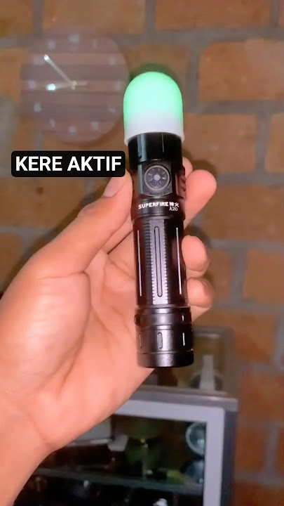 Senter mini EDC cahaya terang menyebar dengan difuser SUPERFIRE A20 #senter #senterkepala #shorts