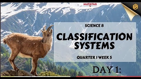 Science 8 Q1 Week 5 - Classification System ( Levels of classification of Organisms)