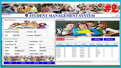 2/2 - How to make student management system in python with mysql database connectivity