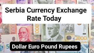 Serbia Currency (Dinar) Exchange Rate Today in Dollar Pound Euro Rupees | US Dollar to Serbia Dinar