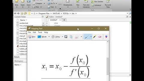 Numerical Methods in MATLAB or Python: Newton Raphson Method for fining root of a function in MATLAB