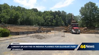 Construction begins on Indiana's largest splash pad in Evansville