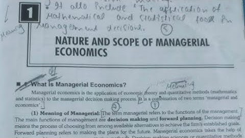Managerial Economics | Nature and scope of Managerial Economics | BBA,BCOM,MBA,Mcom 1st semester