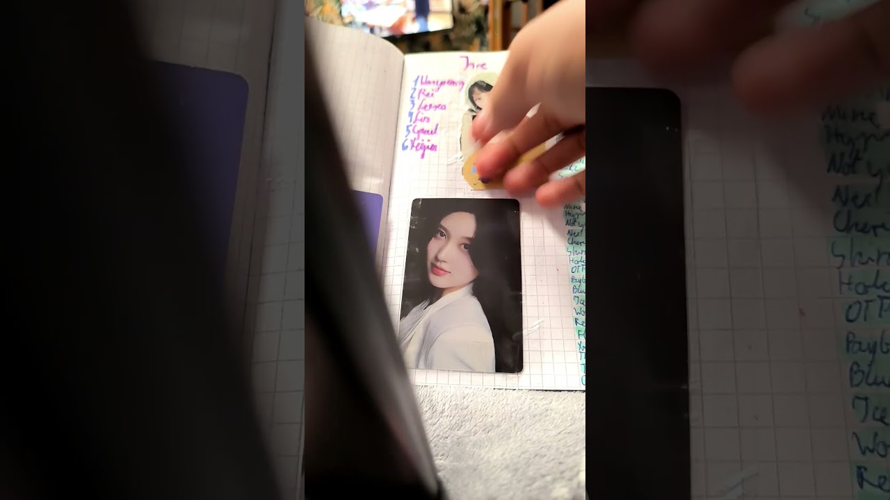 first page of k-pop notebook ive