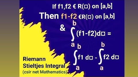 Riemann Stieltjes Integral lecture notes | Properties of Riemann Stieltjes Integral #csirnetmaths