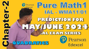 Pastpaper analyzing | P1-ch2: Quadratics | IAL Pure math1 | Pearson Edexcel IAL
