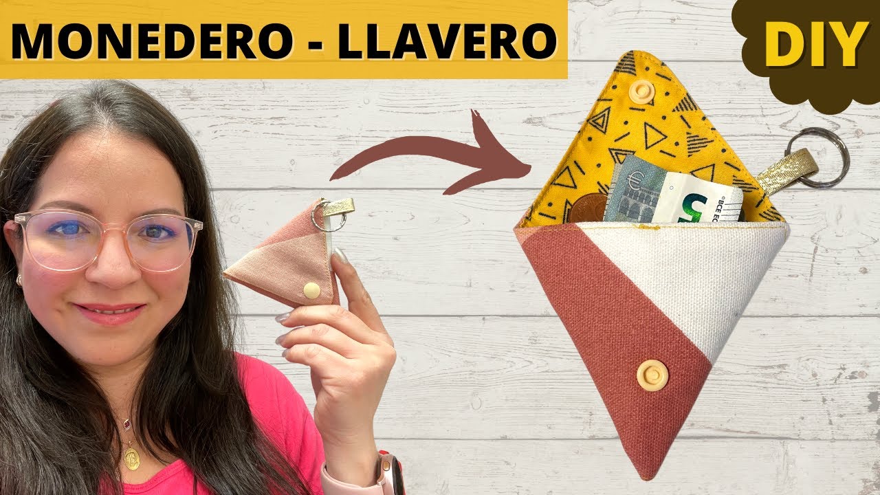 COMO HACER UN MONEDERO-LLAVERO TRIANGULAR PASO A PASO | Yuyis Creations