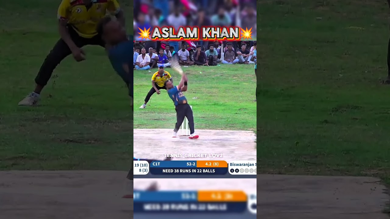 ASLAM KHAN 💥POWERFUL SHOT 🏏HARD SHOT 💥KHAN SHOT 🏏