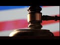 Judge Calling Order With Hammer And Gavel In American Court With Flag Background 43c2t66rl D 