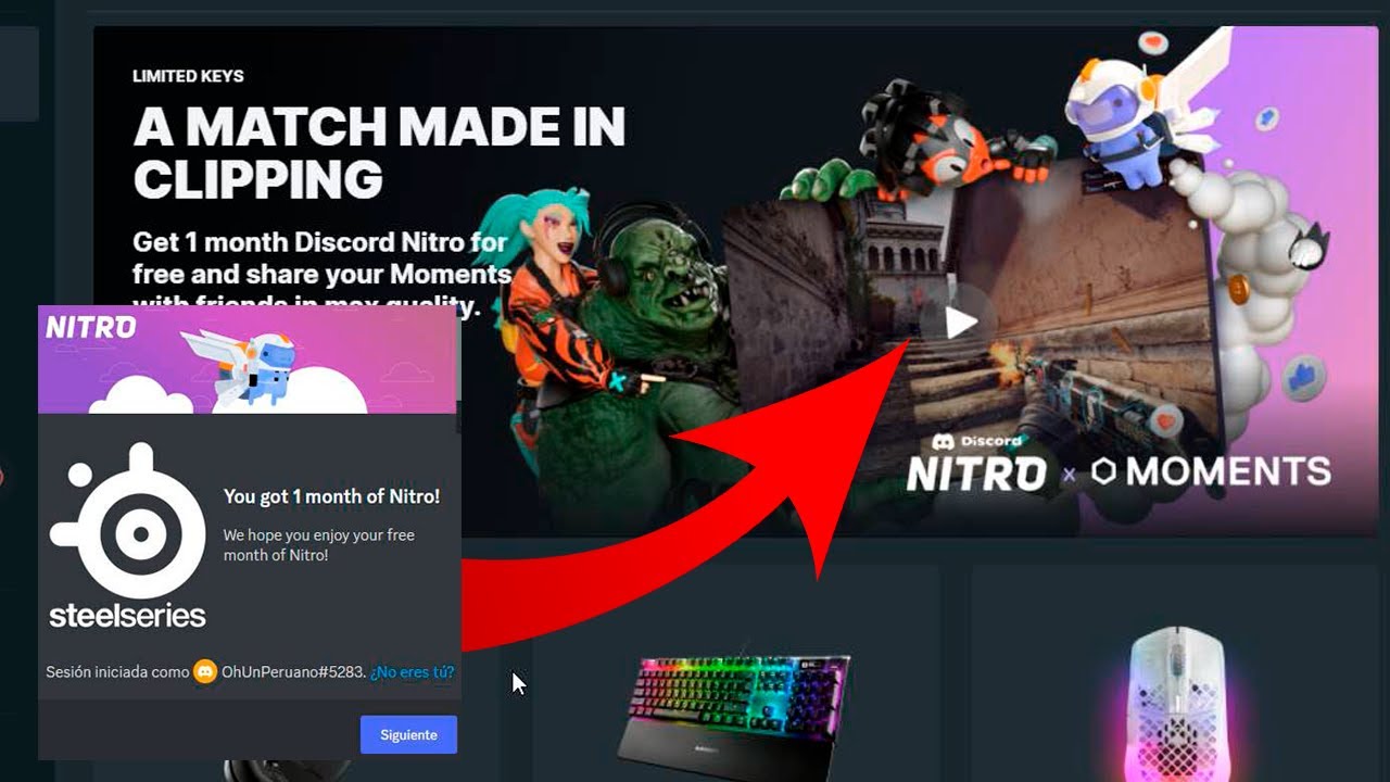 RECLAMA 1 MES de NITRO Gratis x SteelSeries Valido hasta el 5 de