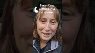 Storm Dave cliffside in a campervan! #stormdave #camper #storm #windy #caytonbay #t4
