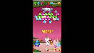 LINE バブル2 STAGE 1942 黄金コニー アイテムあり ×1.5 Gold Cony LINE BUBBLE 2